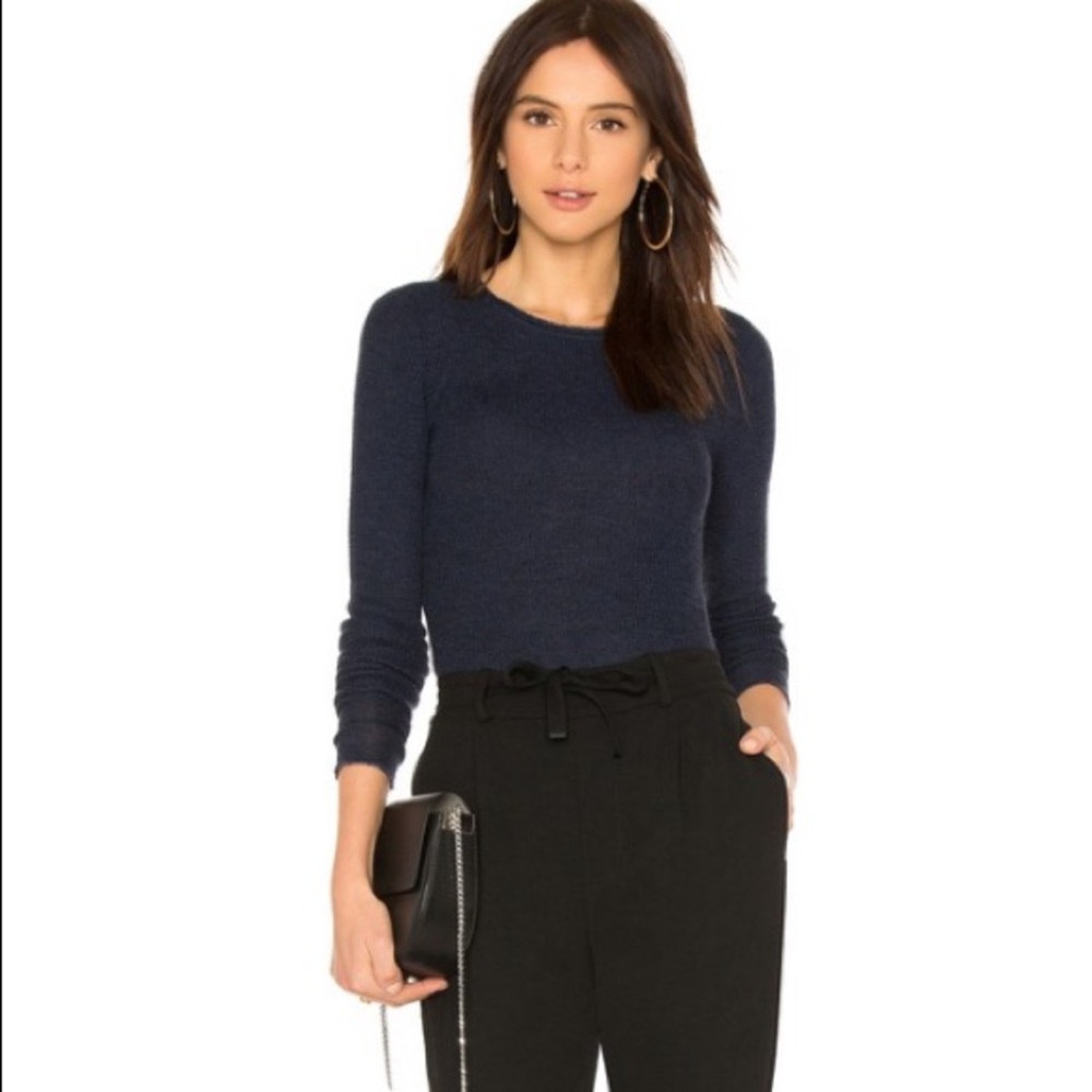 Vince waffle crew neck pullover